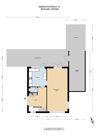 Floorplan - Gerichtstraat 74, 6171 TH Stein